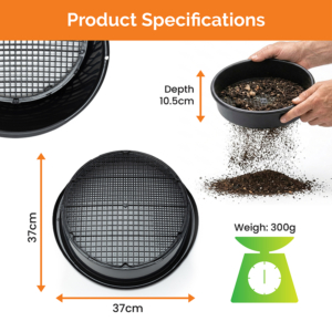Round Plastic Garden Sieve Adjustable Mesh (4-10mm) - Image 6