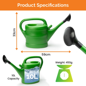10L Plastic Watering Can - Image 7